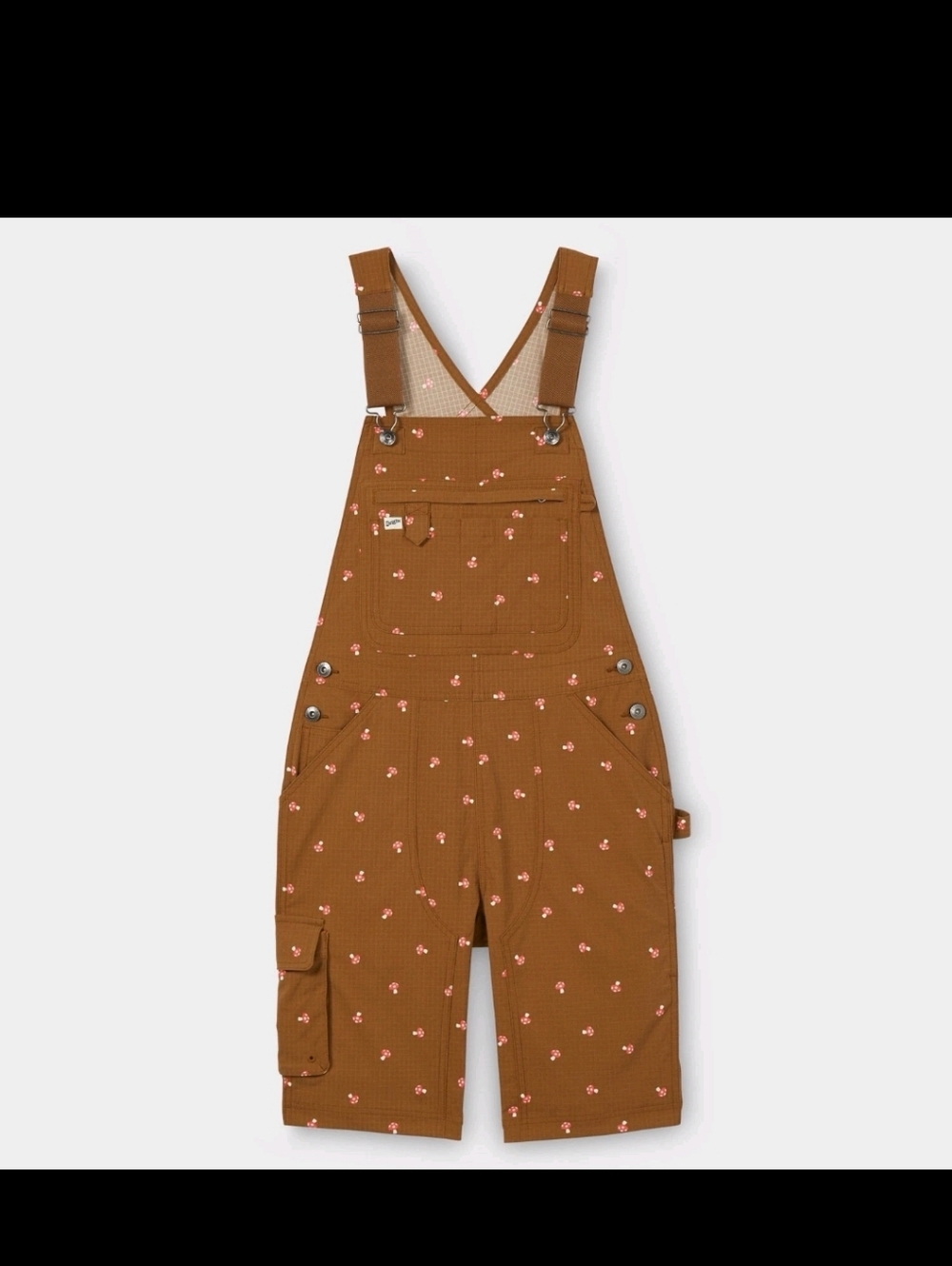 New With Tags Duluth Overall Shorts Mushroom Print